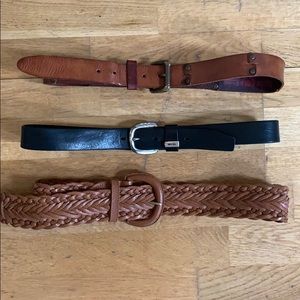 3 leather belt bundle